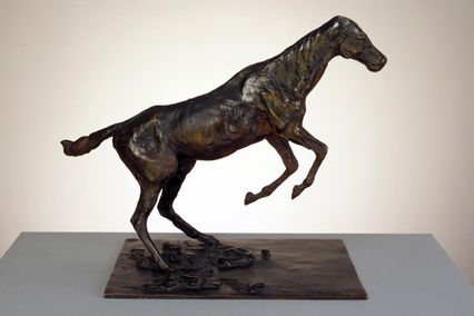 Paard over een hindernis (1887-1888)