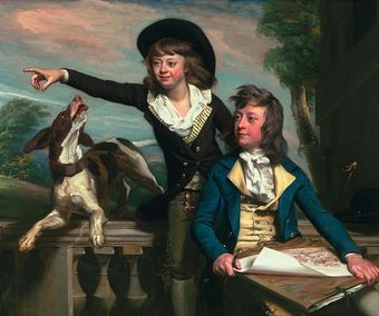 Western Brothers met hond (1783)